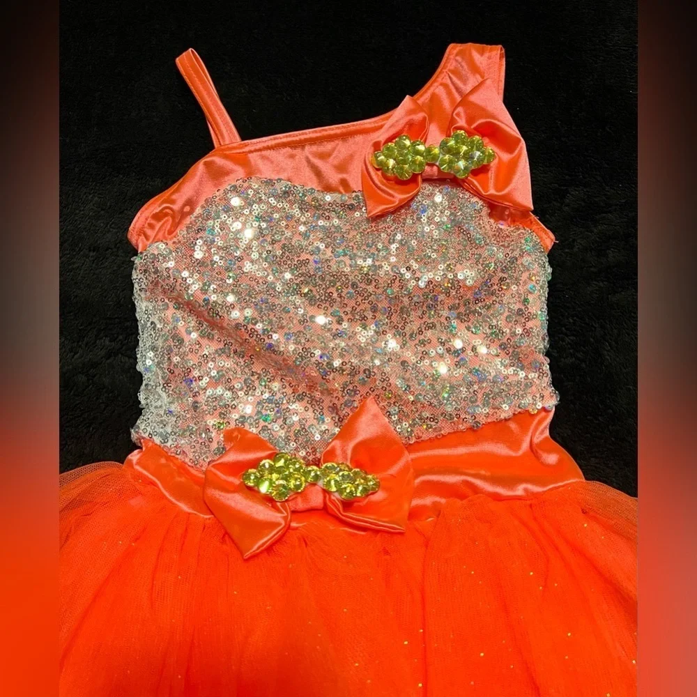 Sparkling Orange Tutu Ballerina/Halloween Costume Girls size 4T